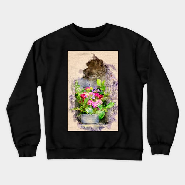 Flower Bouquet Watercolour Crewneck Sweatshirt by Graz-Photos